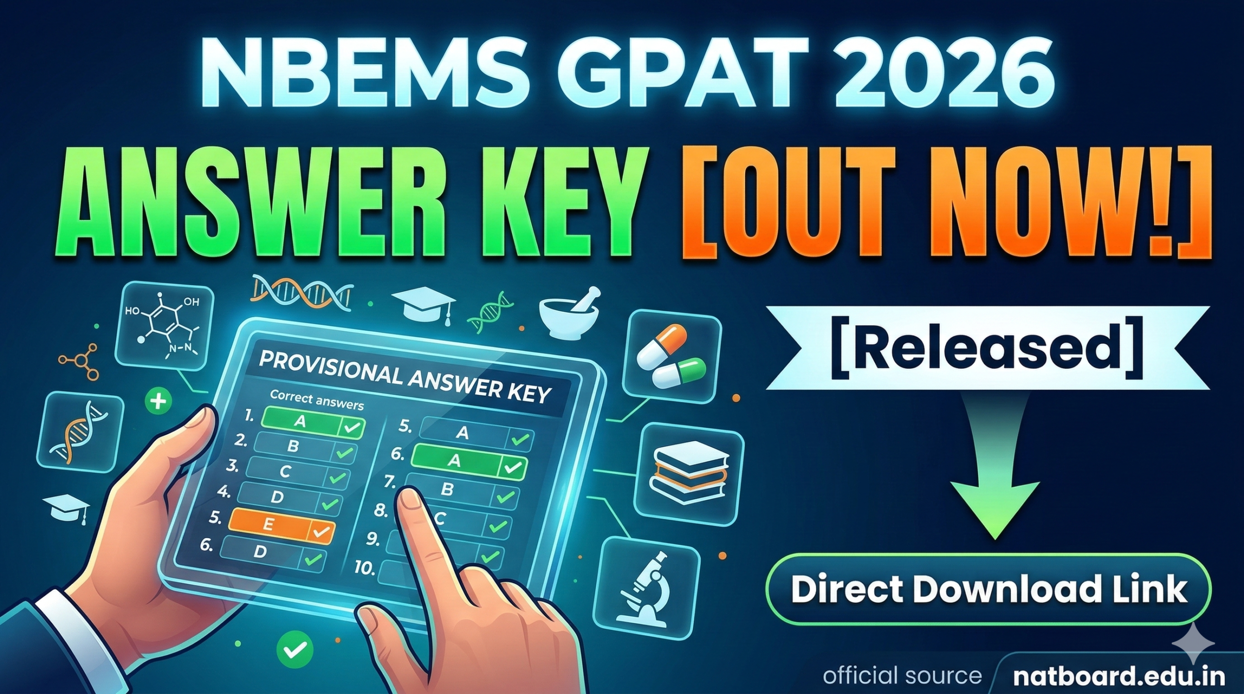 NBEMS GPAT Answer Key 2026